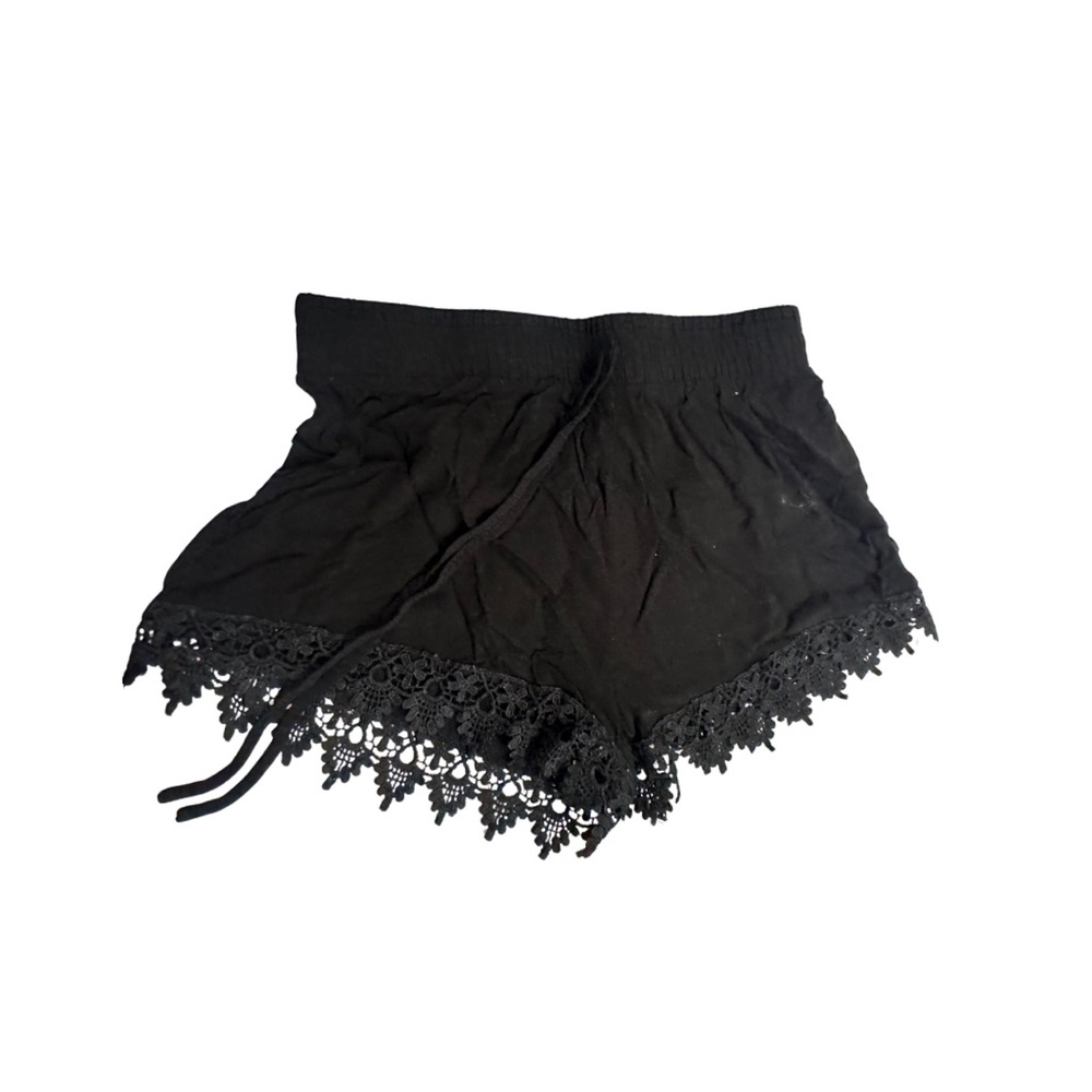 Black Lace Lined Shorts